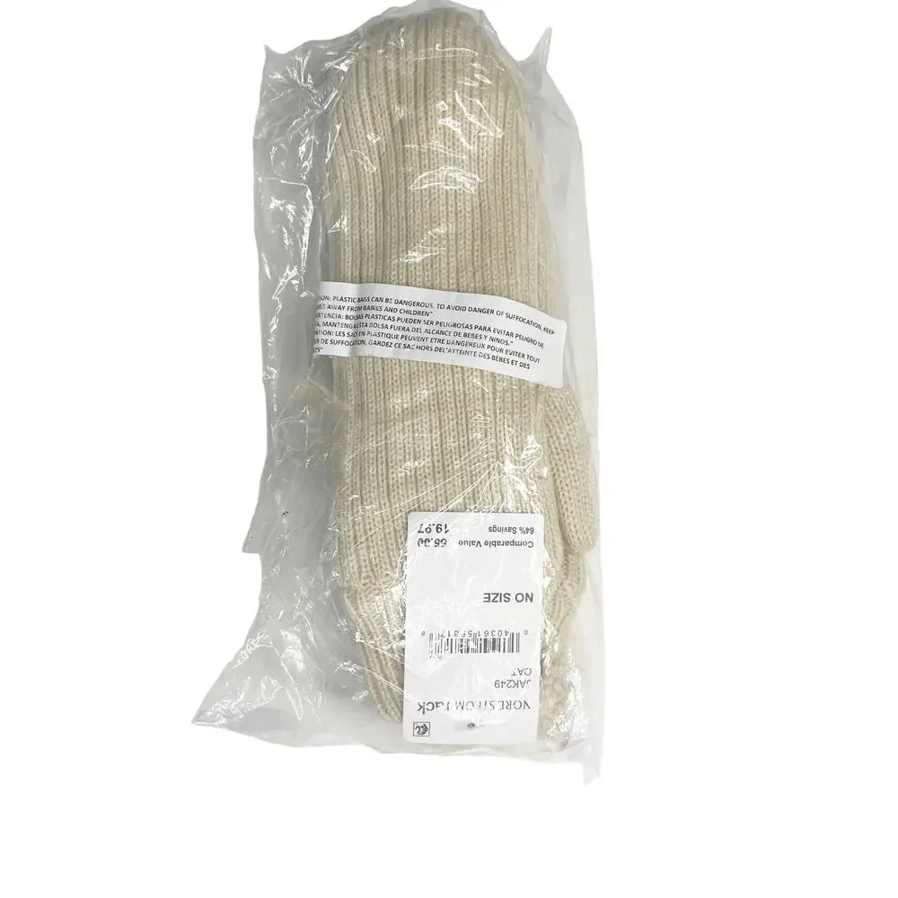 Nordstrom Mittens Faux Fir Lined Oat Color One Size NEW